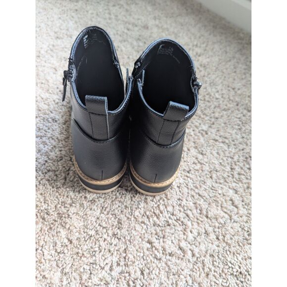 Me Too Black Wedge Ankle Boots | Women’s 7.5 | Vegan Leather Zip Booties - Picture 4 of 8